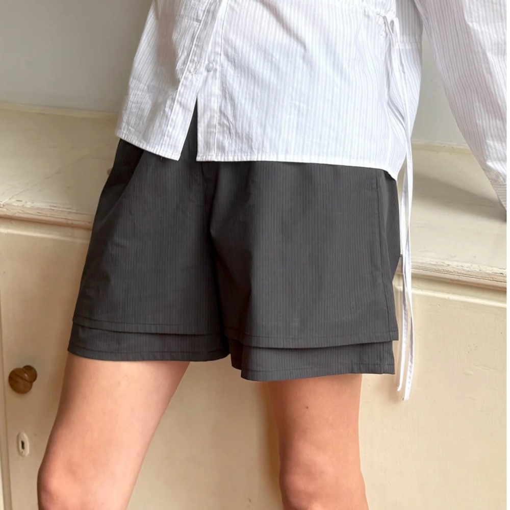 Deiji Studios Layered Black Shorts NWT